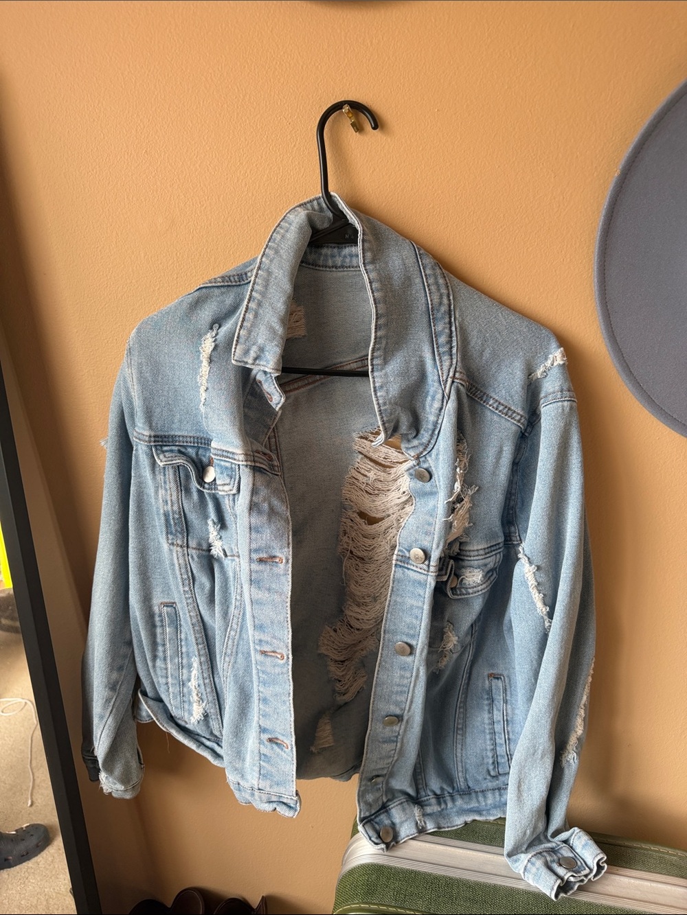 wild fable Light Blue Distressed Denim Jacket
